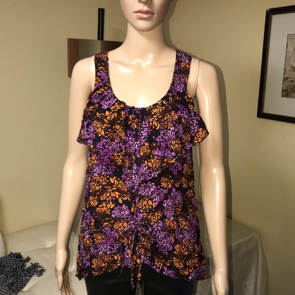 Floral silk top